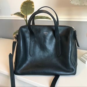 Fossil Sydney Satchel in Heritage Blue